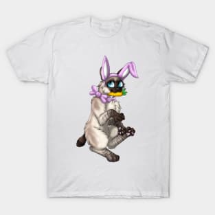 Bobtail BunnyCat: Seal Lynx Point (Pink) T-Shirt